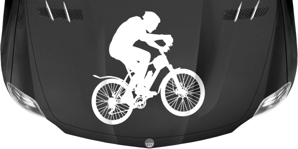 Preview: Auto Front Aufkleber MTB