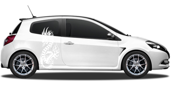 Preview: Autoaufkleber Drache Abraxas | Set für beide Fahrzeugseiten