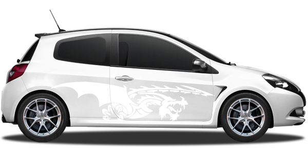 Preview: Autoaufkleber Drache Gardorath | Set für beide Fahrzeugseiten Preview: Autoaufkleber Drache Gardorath | Set für beide Fahrzeugseiten
