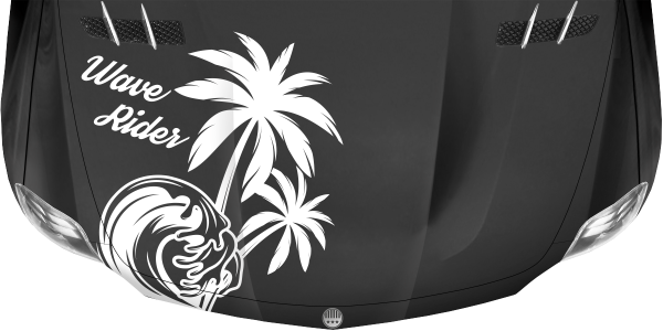 Preview: Autoaufkleber Motorhaube Wave Rider Preview: Autoaufkleber Motorhaube Wave Rider