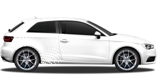 Preview: Autodekor Karomuster Zielflagge | Set für beide Fahrzeugseiten Preview: Autodekor Karomuster Zielflagge | Set für beide Fahrzeugseiten