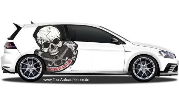 Aufkleber Auto Eiserne Kreuz Totenkopf Fahrzeug Sticker Car Style - Der  Dekor Aufkleber Shop
