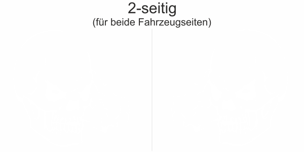 Preview: Autoaufkleber Rauchender Totenkopf | Set für beide Fahrzeugseiten