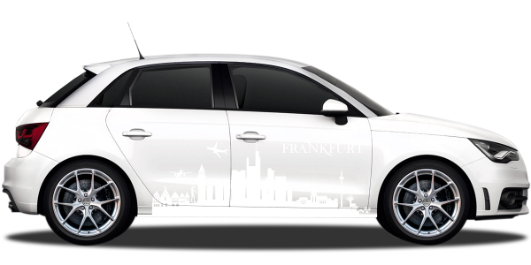 Preview: Autoaufkleber Skyline Frankfurt | Set für beide Fahrzeugseiten Preview: Autoaufkleber Skyline Frankfurt | Set für beide Fahrzeugseiten