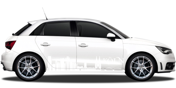 Autoaufkleber Skyline Köln | Set für beide Fahrzeugseiten