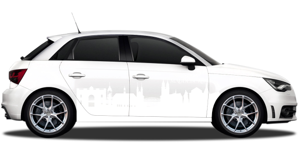 Preview: Autoaufkleber Skyline Magdeburg | Set für beide Fahrzeugseiten Preview: Autoaufkleber Skyline Magdeburg | Set für beide Fahrzeugseiten