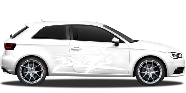 Preview: Autoaufkleber Speed Flag | Set für beide Fahrzeugseiten