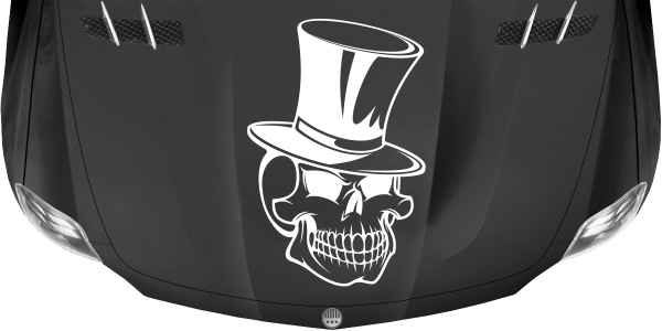 Preview: Autoaufkleber Totenkopf mit Hut Preview: Autoaufkleber Totenkopf mit Hut