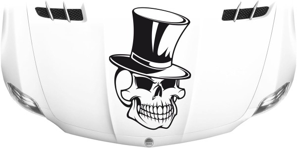 Preview: Autoaufkleber Totenkopf mit Hut Preview: Autoaufkleber Totenkopf mit Hut
