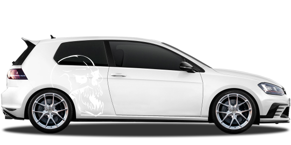 Preview: Autoaufkleber Totenkopf | Set für beide Fahrzeugseiten