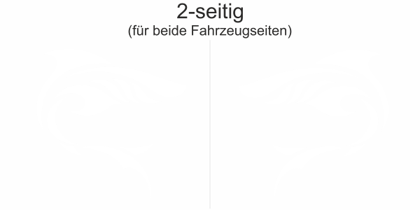 Preview: Autosticker Tribal Hai | Set für beide Fahrzeugseiten