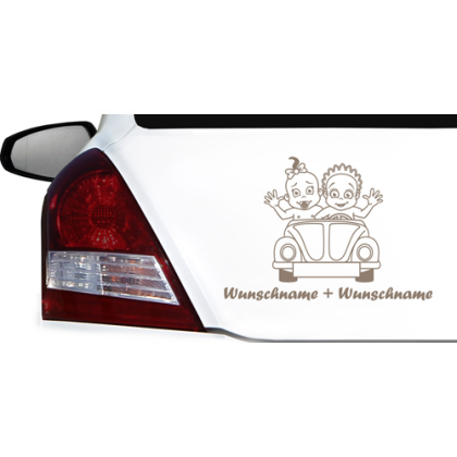 Babyaufkleber Auto - Personalisierbar Mit Namen, Motiv Z42-MJ, 16cm