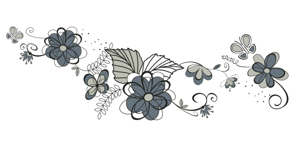 Preview: Autoaufkleber Großes Blumenornament | Set für beide Fahrzeugseiten