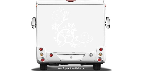 Autoaufkleber Heck Stilvolles Ornament auf Heck von Camper - Ansicht Farbauswahl