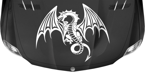 Preview: Autotattoo Motorhaube Drache Abrachno Preview: Autotattoo Motorhaube Drache Abrachno