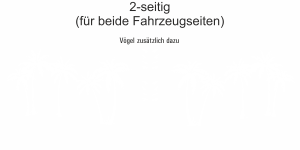 Preview: Autoaufkleber Palmen | Set für beide Fahrzeugseiten Preview: Autoaufkleber Palmen | Set für beide Fahrzeugseiten