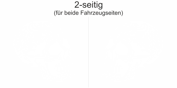 Preview: Autotattoo Totenkopf mit Figuren | Set für beide Fahrzeugseiten