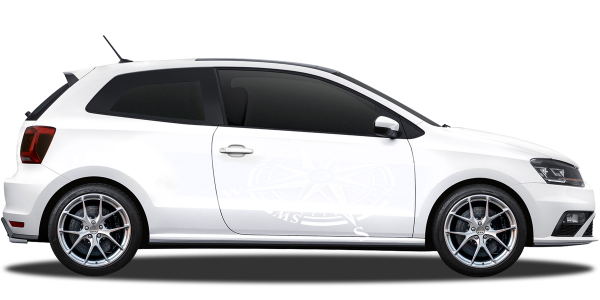 Preview: Autosticker Windrose | Set für beide Fahrzeugseiten