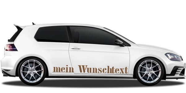 Cartattoo mit freier Textwahl