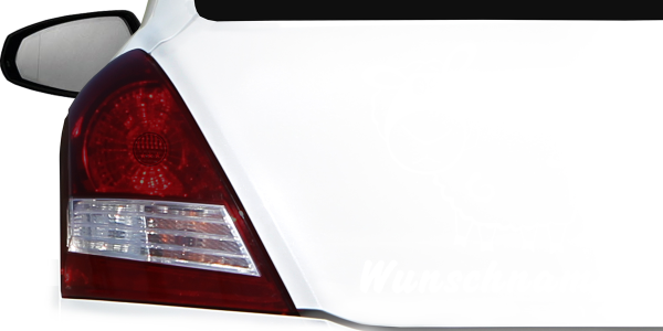 Preview: Autoaufkleber Schaf mit Wunschnamen