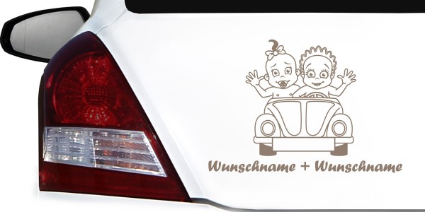 Preview: Babyaufkleber Geschwister im Auto Preview: Babyaufkleber Geschwister im Auto
