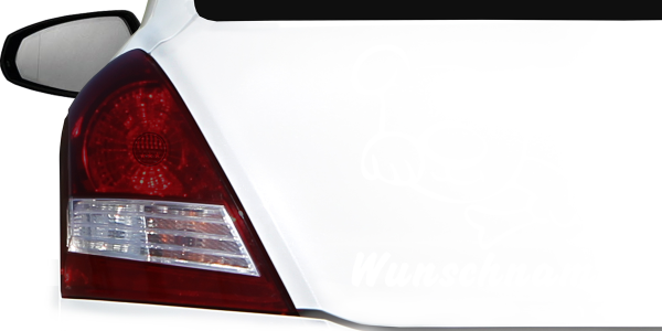 Preview: Autoaufkleber Hund mit Kindernamen