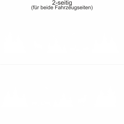 Preview: Bergskyline mit Hirsche und Rehe | Set für beide Fahrzeugseiten