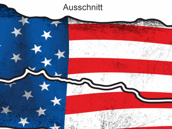 Camper Aufkleber Fahne der USA - Ansicht Ausschnitt