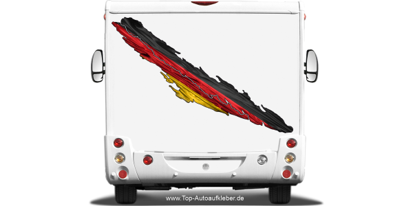 Deutschland Fahne auf dem Heck