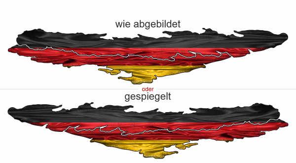 Deutschland Fahne - Ansicht Ausrichtung