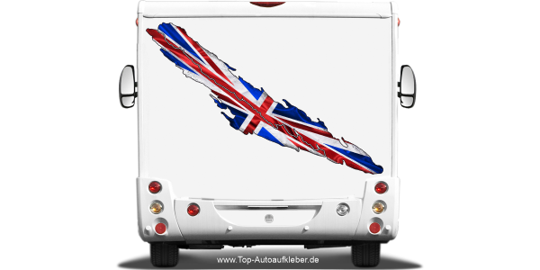 Preview: Camper Aufkleber Fahne Großbritannien