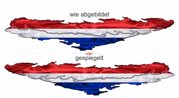 Camper Aufkleber Fahne Niederlande - Ansicht Ausrichtung