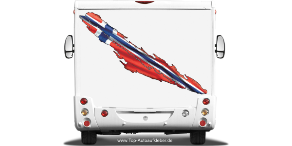Preview: Camper Aufkleber Fahne Norwegen Preview: Camper Aufkleber Fahne Norwegen