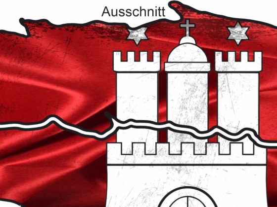 Die Flagge von Hamburg als Autodekor