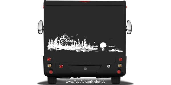 Preview: Camper Aufkleber Landschaft mit Bergsee Preview: Camper Aufkleber Landschaft mit Bergsee
