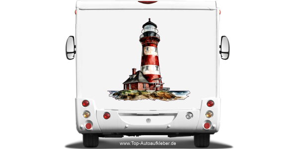 Camper Aufkleber Leuchtturm
