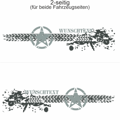 Preview: Camper Aufkleber United States Army Stern | Set für beide Fahrzeugseiten