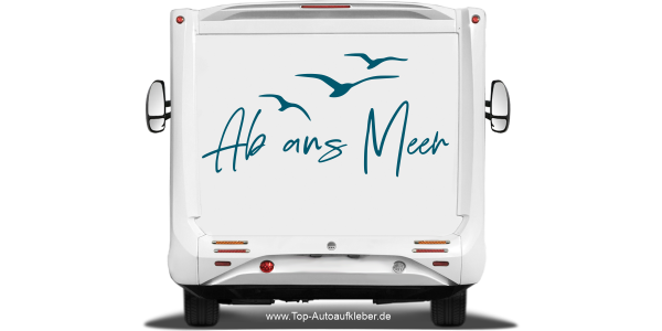 Camperaufkleber Ab ans Meer