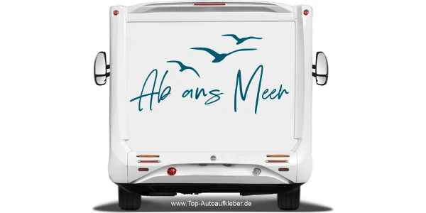 Camperaufkleber Ab ans Meer