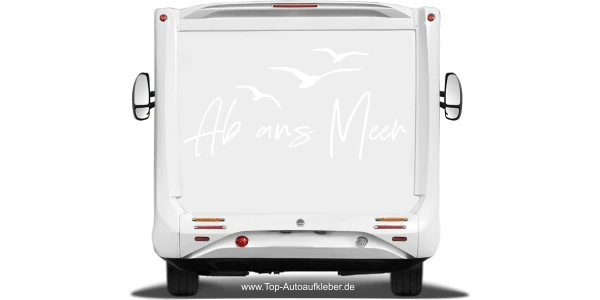 Camperaufkleber Ab ans Meer