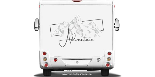 Preview: Camperaufkleber Bergmotiv Abenteuer Preview: Camperaufkleber Bergmotiv Abenteuer