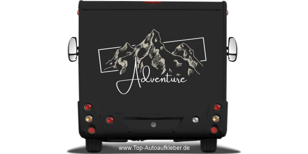Preview: Camperaufkleber Bergmotiv Abenteuer Preview: Camperaufkleber Bergmotiv Abenteuer