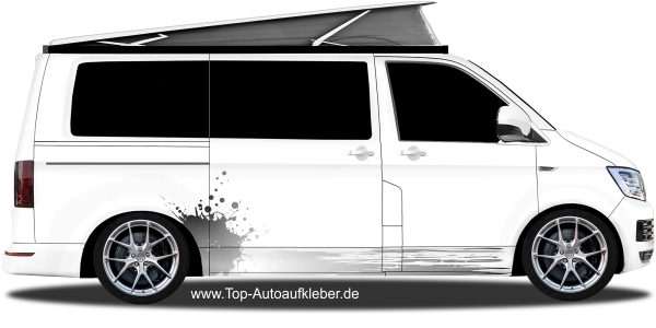 Preview: Wohnmobilaufkleber Farbflecken | Set für beide Fahrzeugseiten Preview: Wohnmobilaufkleber Farbflecken | Set für beide Fahrzeugseiten