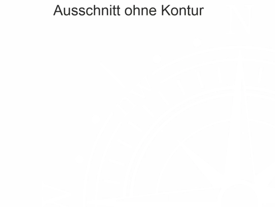 Camperaufkleber Kompass ohne Kontur- Ansicht Ausschnitt und Farbauswahl