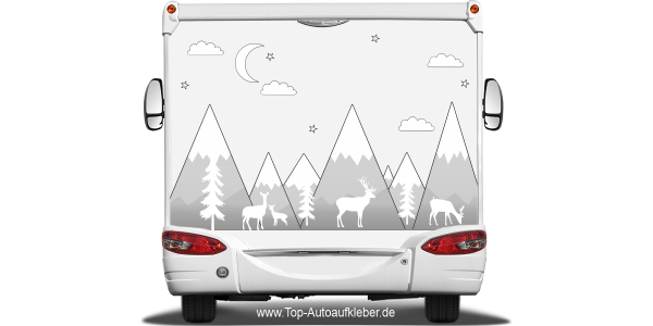 Preview: Camperaufkleber Modernes Bergmassiv Preview: Camperaufkleber Modernes Bergmassiv