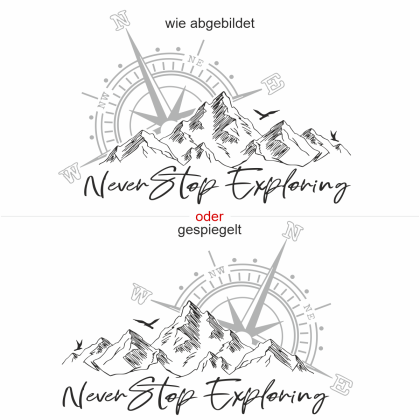 Preview: Camperaufkleber Never Stop Exploring Preview: Camperaufkleber Never Stop Exploring