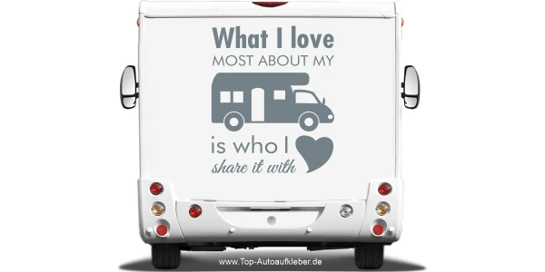 Camperaufkleber What I love