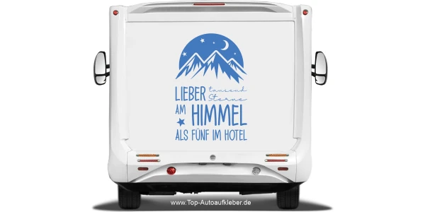 Campingaufkleber Tausend Sterne am Himmel