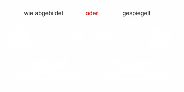 Caravanaufkleber Entspannt unter Palmen