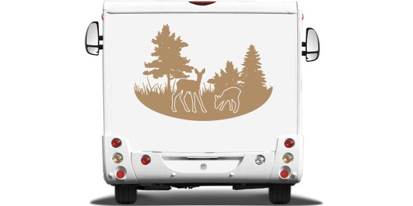 Preview: Caravanaufkleber Rehe Preview: Caravanaufkleber Rehe